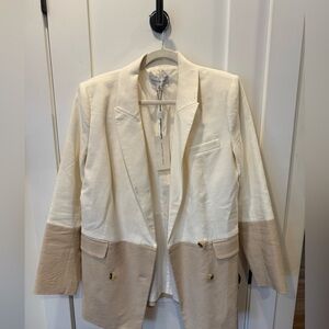 Something Navy Cream and Tan Women's Blazer